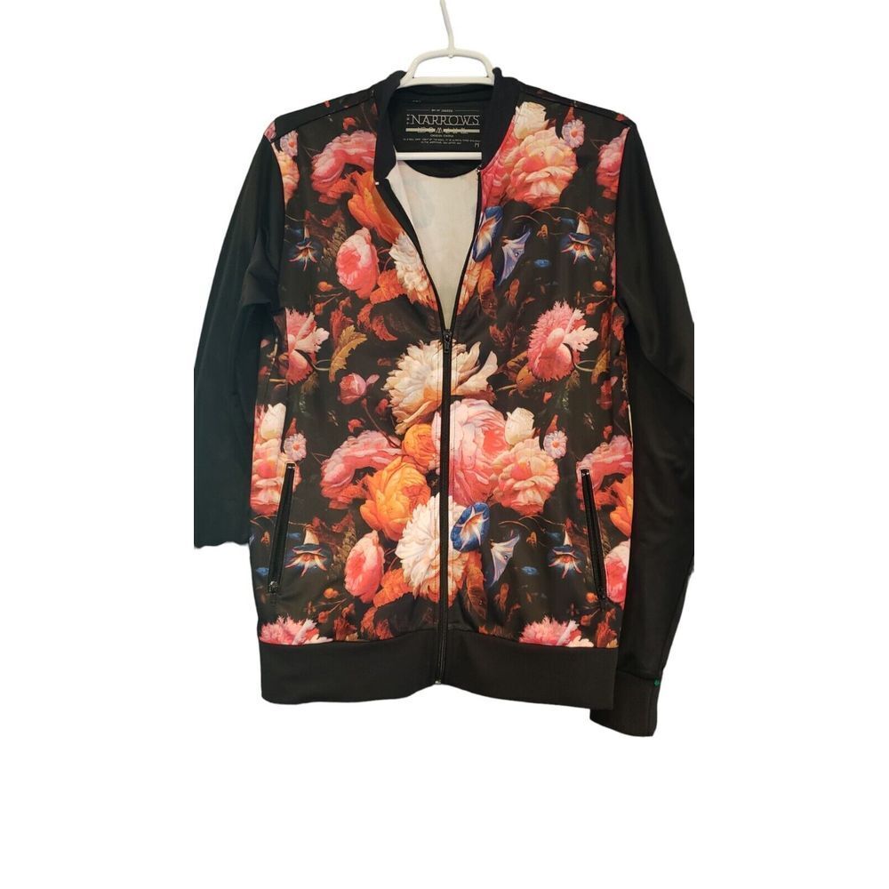 The Narrows Mens Floral Jacket Long Sleeve Size Medium Stylish Designer‎ Preppy